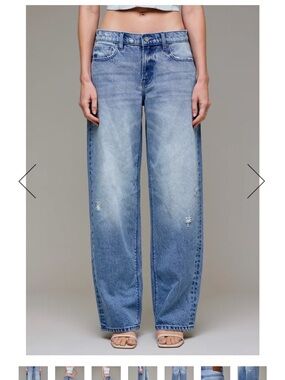 NWT,  Hidden Jeans "ALYX" High-Rise Baggy Jeans, size 28. Perfect Spring denim.